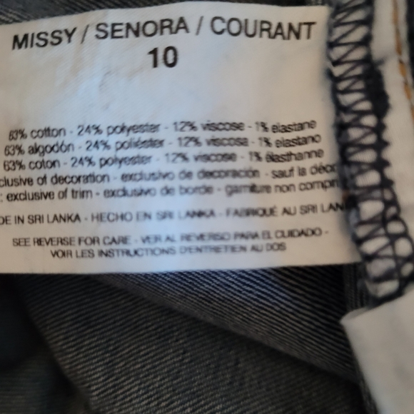 Skimmer Capris Slimming Effect Gloria Vanderbilt Mwdium Wash - Picture 7 of 7